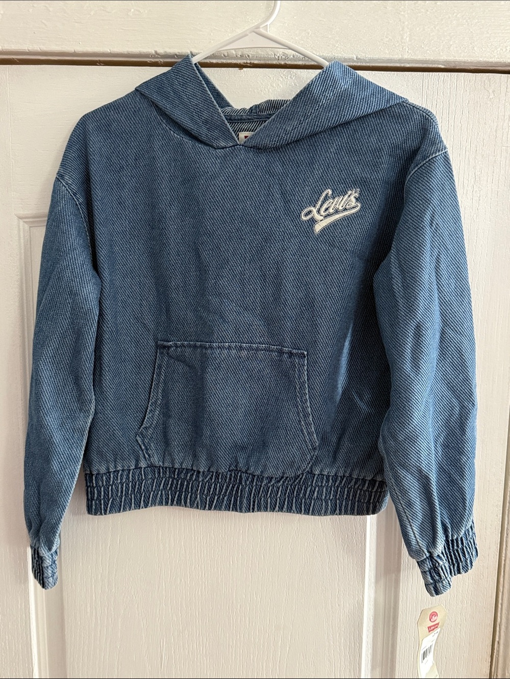 Levi's Girls Blue Hooded Denim-Style Jacket